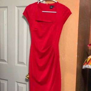 ASOS red midi dress